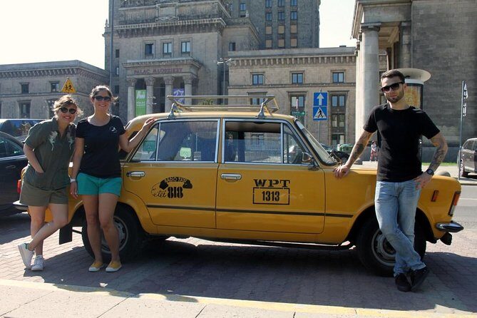 Private Tour: Warsaw City Sightseeing by Retro Fiat - New Town, Constitution Square, and the Soviet-Era City Logic
