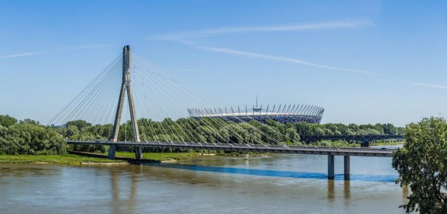 Secrets of Warsaw 4-hour Bike Tour - Bank Square and the palace-to-parliament contrast