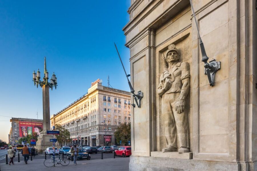 Warsaw Communism Private Tour in a Retro Fiat - Constitution Square and Working-Class Housing You Can Still Read