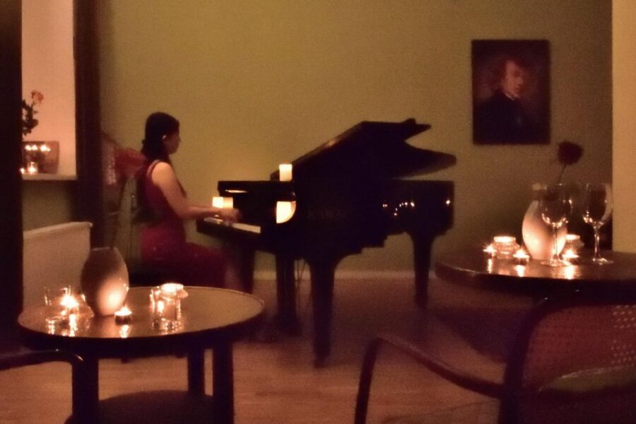 Warsaw Concert: Chopin – Painted by Candlelights with Wine - Price and value: $25 for live piano plus wine and a visual show
