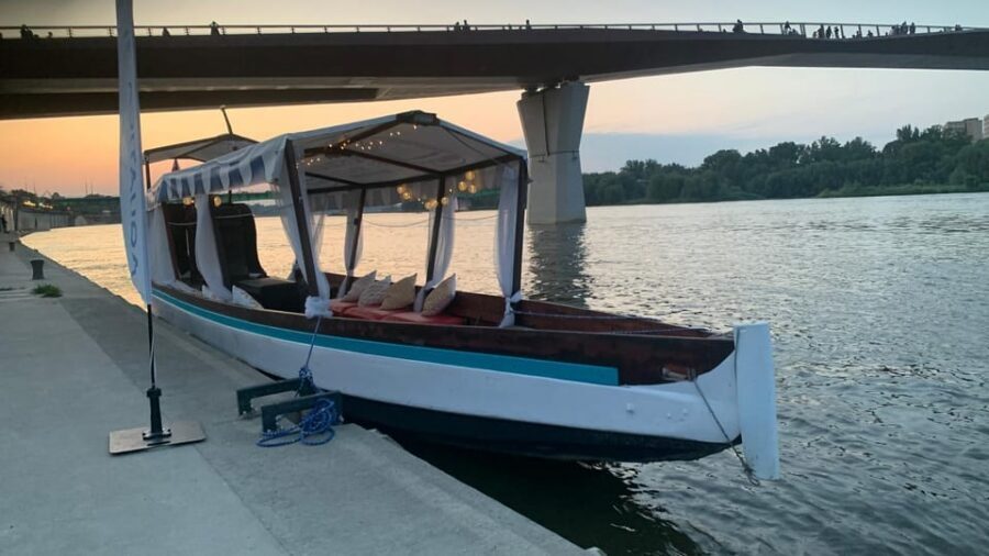 Warsaw: Scenic Cruise by Gondola on the Vistula River - Inside the Gondola: Leather Couches, Blankets, and Music Choices